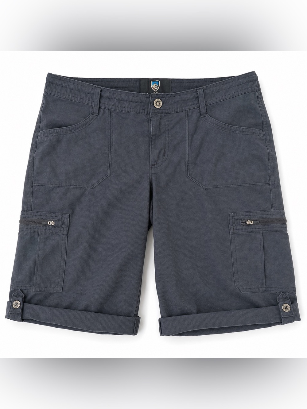KUHL Women’s Cargo Hiking Shorts Size 10 Gray Roll Tab Outdoor Adventure